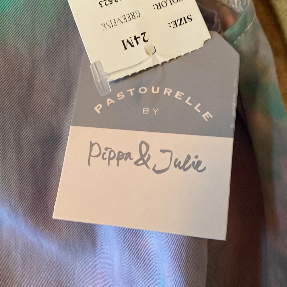 Pippa & Julie Baby Girl Tie Dye Bubble Romper NWT 24M
